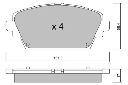 Комплект тормозных колодок AISIN BPNI-1015